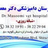 انجام کلیه خدمات دامپزشکی در بیمارستان دامپزشکی دکتر معصومی