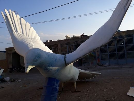مجسمه حجیم فایبرگلاس کبوتر