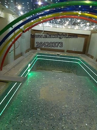 نورپردازی کف ،سقف و دور استخر باغ و ویلا